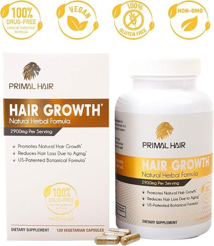 3 PK- 100% Natural Growth Treatment, Reduces Hair Loss, US Patented Formula Proven Effective for Men & Women, 100% Vegan, Non-GMO, 90-Day Supply, 3 Pack in Saudi Arabia