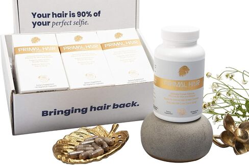 3 PK- 100% Natural Growth Treatment, Reduces Hair Loss, US Patented Formula Proven Effective for Men & Women, 100% Vegan, Non-GMO, 90-Day Supply, 3 Pack in Saudi Arabia