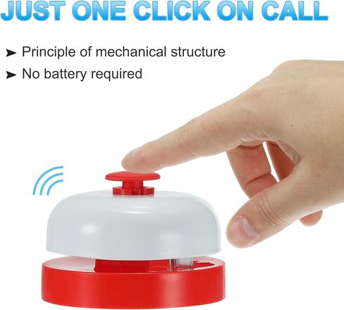 Patikil Desk Call Bell 2.5 "قطره ، مكتب عشاء الجرس الأمامي للخدمة مع بناء المعادن المضاد للتراجع لمناطق استقبال المطعم في فندق مستودع مكتب ، أسود/أبيض in Kuwait