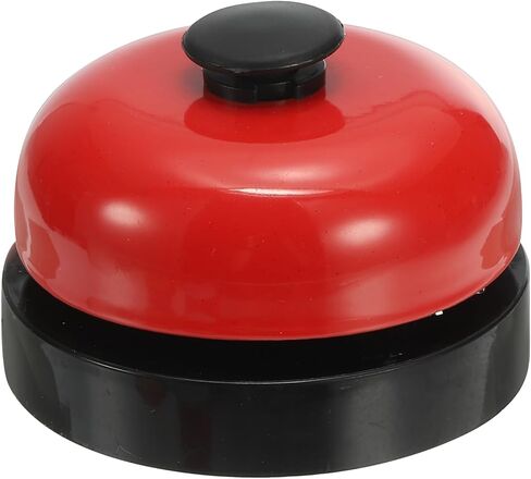 PATIKIL Desk Call Bell 2.5" Diameter, Dinner Desk Front Bell for Service with Metal Anti-Rust Construction for Hotel Restaurant Reception Areas Office Warehouse, Black/White in Kuwait
