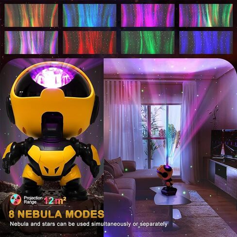 Astronaut Galaxy Projector Star Night Light, Space Lander Starry Projector, Spacecraft Ceiling Nebula LED Lamp with Remote, Kids Room Timed Decor Aesthetic for Children's Day Christmas Gift in Saudi Arabia