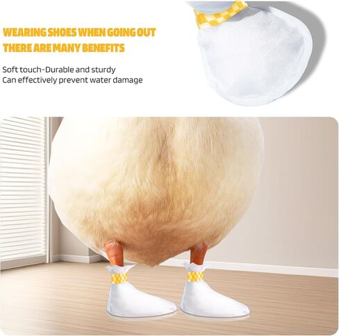 20 Pcs Disposable Booties for Duck Feet, Bumble Foot Wound Care Treatment for Real Duck Pet Duck Supplies with Green Bandage, Large Size in Saudi Arabia