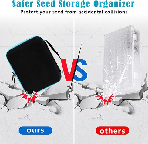 65 Slots Seed Storage Organizer with 20 Seed Envelopes, Sturdy Seed Organizer Box with Zipper Bag Label Stickers 3 Sizes Storage Bottles (Seeds not Included), Seed Storage Container for Flower Plants in Saudi Arabia