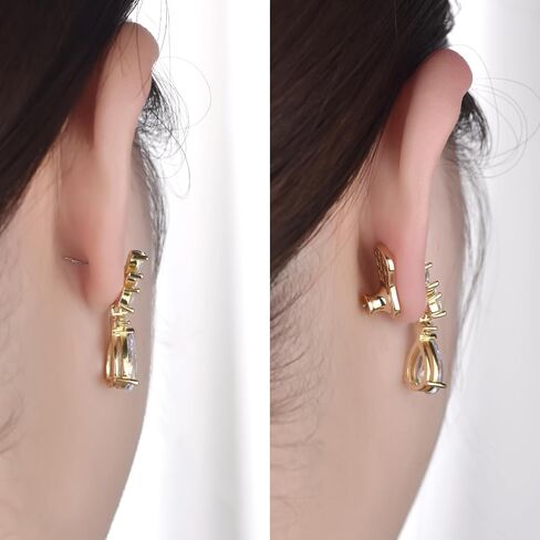 Earring Backs for Droopy Ears, 4pcs Sturdy Tiny Waist Shape Earring Lifter Backs for Heavy Earring Flat Earring Backings for Studs Locking Picered Earring Backers in Saudi Arabia