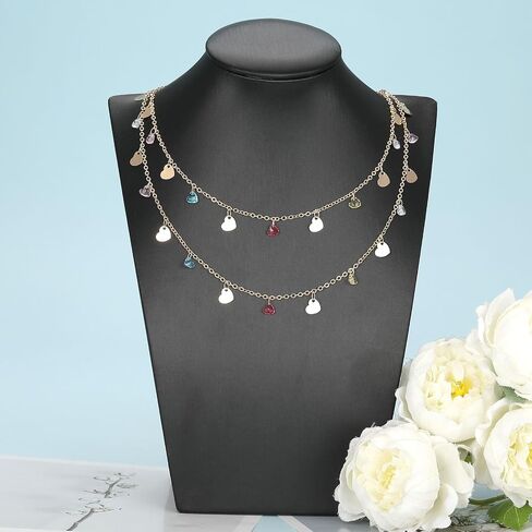 youbeiyee 4 أمتار ملونة Zircon المجوهرات سلسلة الذهب مطلي المغلقة لسلسلة المجوهرات صنع سلسلة القلب المتدلي مع نتائج المجوهرات in Kuwait