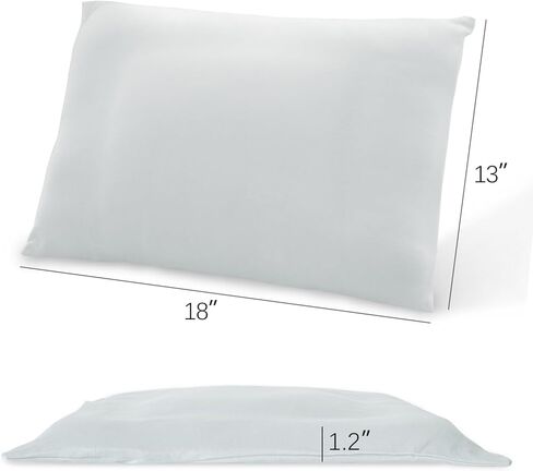 وسادة للأطفال الصغار مكونة من قطعتين مع كيس وسادة (13 × 18)، وسادة أطفال قطنية للنوم، وسادة سفر ناعمة قابلة للغسل في الغسالة، تستخدم للأطفال الصغار فقط، من عمر 2 إلى 5 سنوات (رمادي ووردي) in Kuwait