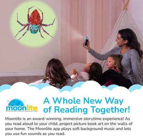 Moonlite Mini Story Book Projector for Kids, 10 Little Rubber Ducks Bedtime Story Book w/ Fun Sound Effects, Digital Storybooks for Kids, Immersive Kids Book Projector Story in Kuwait