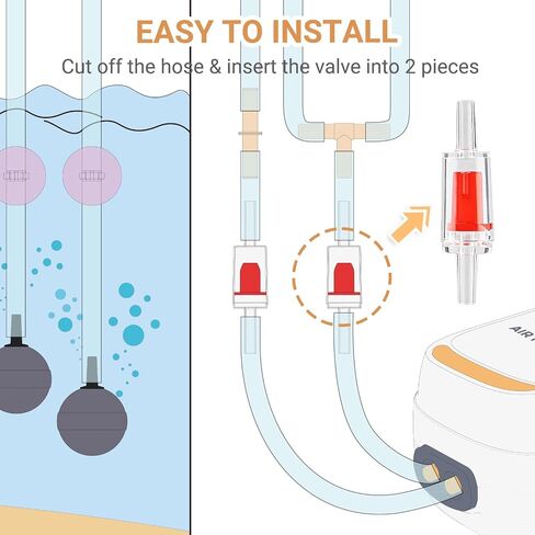طقم ملحقات مضخة Aquarium Air Pump مع أنابيب قياسية ، أحجار الهواء ، فحص الصمامات ، أكواب الشفط والموصلات. (10 أقدام أنابيب/2 حجر الهواء) in Saudi Arabia