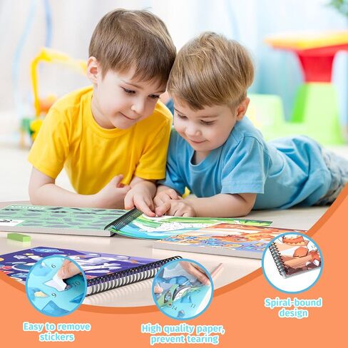 PERRYHOME 3PCS Sticker by Number Paint Books for Girls Ages 4-8, Unicorn Mermaid Frozen Themes Sticker Activity Books, Girls Crafts Party Birthday Christmas Gifts Toys in Saudi Arabia