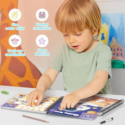 PERRYHOME 3PCS Sticker by Number Paint Books for Girls Ages 4-8, Unicorn Mermaid Frozen Themes Sticker Activity Books, Girls Crafts Party Birthday Christmas Gifts Toys in Saudi Arabia