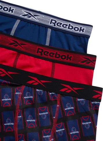 Reebok Boys Boxer Briefs - 3 Pack 5'' Inseam Soft Stretch Performance Boys Underwear - Moisture Wicking Youth Boxers in Saudi Arabia