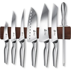Kitchen Knife Set with Block, DDF iohEF 16 PCS Knife Set for Kitchen with Block Japanese Stainless Steel, Ultra Sharp Chef Knife Set with Sharpener