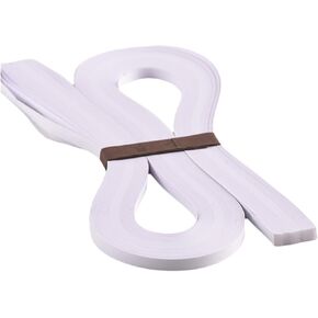 شرائح ورق killing odetojoy أبيض 3 مم Quilling Strips 3mm طول الطول الأبيض 21.2inch-single Color Pure White Paper Strips 120pc/set (1)