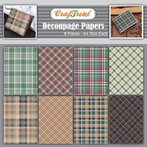 ورقة تفسير منقوشة Craftreat للحرف اليدوية - Plaids مثالية - الحجم: A4 (8.3 × 11.7 بوصة)