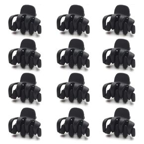 COBAHOM 12 Pack Hair Hair Claw Clips 1.2 Inch Matte No-Slip Mini Hair Clips for Thin Hair Typorities for Women and Girls (Apricot)