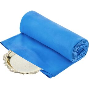 Royal Blue Anti Tarnish Silver Cloths - Protect Silverware & Flatware - Large Silver Polishing Cloth for Jewelry - 9.8 x 3.3 ft