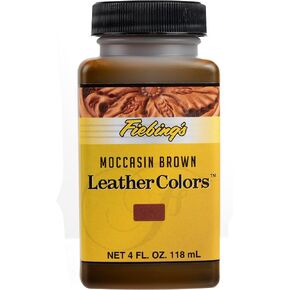 Fiebing's LeatherColors (4 Fl Oz, Chocolate) - Leather Dye for Natural Leather - Water-Based, Non-Flammable Formula - Permanent & Penetrating Color for Shoes, Boots, Furniture - Safe for Institutions