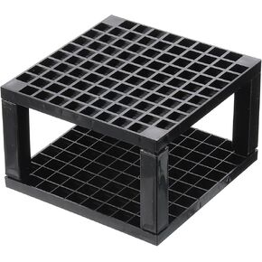 PATIKIL 2pcs Paint Brush Holder, Paint Brush Storage Organizer 96 Holes Plastic Paint Storage Desk Stand Square for Artist Desk Makeup Pencil, Black