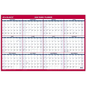 AT-A-GLANCE 2026 Erasable Calendar, Dry Erase Wall Planner, 36" x 24", Large, Vertical-Horizontal, Reversible (PM26P2826)