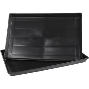 Garneck 2Pcs Plastic Pet Crate Tray Replacement 17.3x11.2'' Bottom Tray for Dog Kennels Rabbit Cages and Small Pets Plastic Dog Crate Pan Crate Bottom Liner Trays
