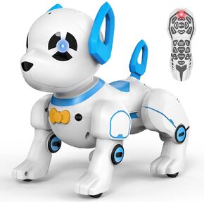 Remote Control Robot Dog Toy, RC Dog Programmable Smart Interactive Robotic Pets, RC Stunt Robot Toys Dog Imitates Animals Music Dancing Handstand Push-up Follow Functions for Boys Girls Toy