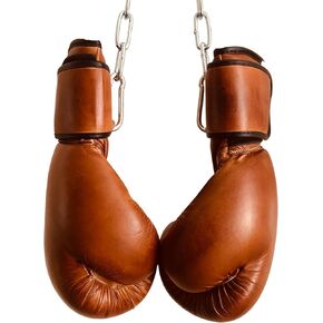 12oz PRO Version Boxing Gloves | TAN Leather Vintage MMA Training | Retro by GEOFFREY