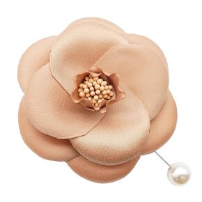 Fabric CAMELLIA Flower Brooch Pin By NhanDo Handmade – Floral Brooch Pin, Handmade Gift Ideas, Gift for her, Gift For Mom, valentines day gifts (Pink Velvet Silk)