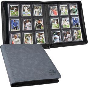 يضم Toploader Binder مع صفحات من 9 جيبات ، ويحتوي على 288 "3 × 4" الحالات الصعبة الصلبة ، وحامل البطاقات للبطاقات القابلة للتحصيل أو البطاقات الرياضية ، والأكمام المتينة للتخزين والعرض (الرمادي)