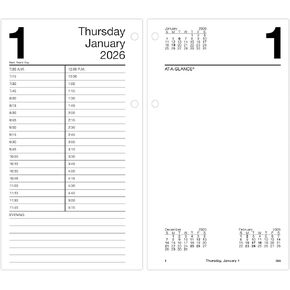 At-A-Glance 2026 Calendar Calendar Revill ، يوميًا ، 4.5 "× 8" ، ورقة كبيرة ، فضفاضة (E2105026)
