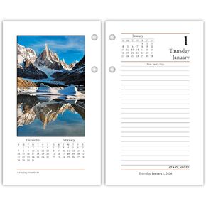 AT-A-GLANCE 2026 CALENDAR CALENDAR DELLENDAR ، يوميًا ، 3.5 "× 6" ، قياسي ، فضفاضة ، فوتوغرافي (E4175026)