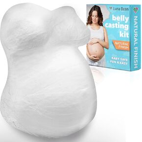 Luna Bean Deluxe Belly Casting Kit, Easy Pregnancy Belly Cast with Smooth Finish - Gifts for Expecting Mom, Baby Nursery Décor Keepsake, Pregnant Mom to Be Gift, Pregnancy Must Haves