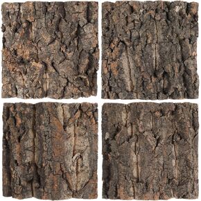 Kisangel 4 Pcs Vivarium Bark Background Terrarium Background Reptile Tank Background Terrarium Habitat Accessories