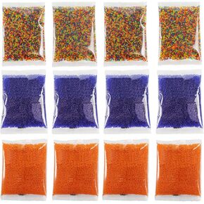 Gel Ball Blaster Refill Ammo(12 Packs-10,000 per Pack),Bullets for Splatter Ball Gun Ammunition for Gel Gun Blue Orange and Mix Color Size 7-8mm 7.5 mm for Ages 14+ Years