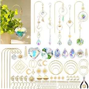 مجموعات صيد الشمس DIY للبالغين ، 260 PCS Crystal Suncatchers يصنعون الموردين لنوافذ النباتات المعلقة والحرفية للنساء Valentines عيد ميلاد عيد الأم ديكور المنزل