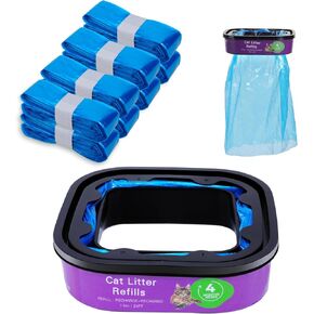 Cat litter refill cartridge,24 foot cat litter filling bag, Provide a quantity for 30 months，Effectively prevent odors for more than 10 days(1 box, 8 bags)