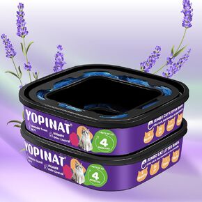 Jumbo Litter Refill Bags 56FT Compatible with Pet Litter Genie Refills Standard/Plus/XL+/ Style Pails 2 Pack Cat Litter Waste Receptacle Refill Bags 7-Layers EVOH Odor Control Lasts Up to 8 Months