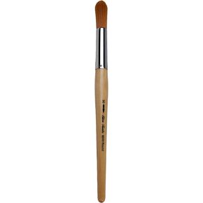 Silver Brush Limited 8200-40 Silver Jumbo Golden Taklon Round Paintbrush for Oil, Acrylic, Heavy Body Paints, Gesso & Grounds, Varnish & Top Coat, Size 40, Mid Length Handle