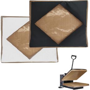 Heat Press Platen Wrap Cover, Upgraded Version, Non-Stick Heat Resistant Teflon Protector for Protecting Sublimation Heat Pressing Machine Plate from Residue, Inks, Adhesives (2Pack 15x15 inch) in Kuwait