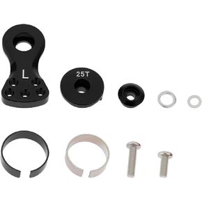 1 مجموعة 25T 5 ثقوب SAVO SAVER HORN ARM الألومنيوم مع مسامير الجوز متوافقة مع 1/10 1/8 RC CAR متوافقة مع ARRMA KARTON 6S (الأحمر)
