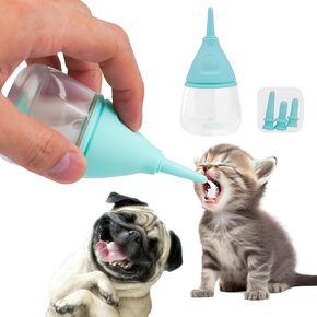 Pet Feeding Bottle for Puppies and Kittens,40ml Cyan