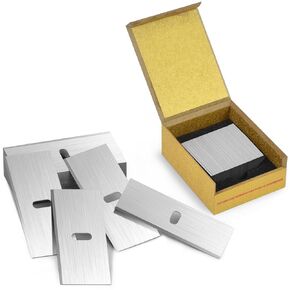 100 PCS PRACEMENT MAT CUTTER REDES FESTER STELL STELL CUTTERS لإطارات الصور مع مربع تخزين دقة قطع الشفرات لمشاريع الفنون والحرف المهنية (100 جهاز كمبيوتر)