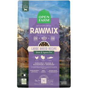 Open Farm RawMix Grain-Free Front Range Recipe for Dogs, Includes Kibble, Bone Broth, and Freeze Dried Raw, Inspired by The Wild, Humanely Raised Protein and Non-GMO Fruits and Veggies, 20 lb