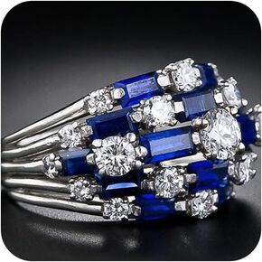 Sdouefos 925 Sterling Silver Shiny Diamond Ring 18K Gold Flower Cocktail Rings Square Square Zirconia Zirconia Breats Breats