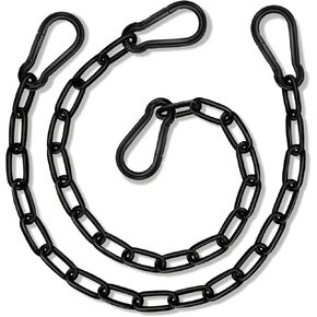 2 حزمة معلقة سلسلة أرجوحة مع 4 carabiners 25.6in ، 660 رطل طقم أجهزة الأرجوحة الثقيلة للخدمة الواقعة لالتقاط أكياس ، كراسي الأرجوحة ، صالة الألعاب الرياضية الداخلية والخارجية (أسود)