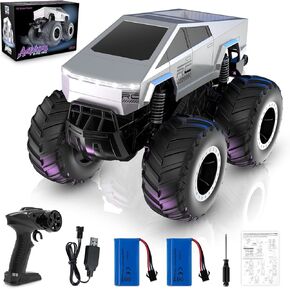 1:16 Cyber Truck Remote Control Car, 2.4GHz Waterproof Cybertruck Toy, 4WD Amphibious RC Cars, All Terrain Off-Road Remote Control Monster Truck, Pick-up RC Car Toy for Boys Girls Ages 6+