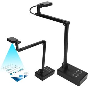 USB Document Camera, 4K Ultra 16MP Document Webcam with Adjustable Angle, Auto Manual Focus, Brightness Adjustment for Distance Learning, Remote Teaching, Web Conferencing, etc