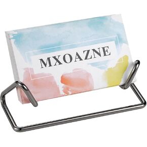 Gold Business Card Holder for Desk, Desktop Metal Business Name Card Holder Display Stand Organizer, Office Desk Accessories for Women Men