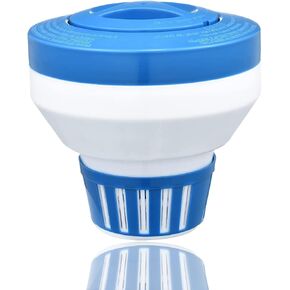 7.5" Chlorine/Bromine Floater, Large Floating Chlorine Dispenser for Chlorine Tablets 3 inch, Optimal Pool Chlorinator with Adjustable Release for Indoor & Outdoor Swimming Pool Hot Tub
