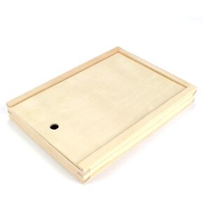 Pepy Natural Wood Pencil Pencil Box with Sliding Lid