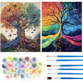 Leislite Paint by Numbers Kit for Adults Beginner National Park Paint by Number Abstract Art Kits 16x20 on Canvas Home Decor 2 Pack